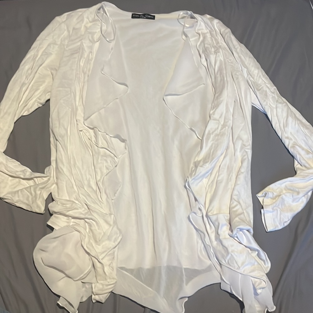 white cardigan